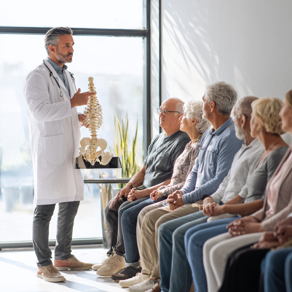 Професійна команда лікарів та терапевтів різного віку працює з пацієнтами